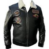 Crew Turk Pılot Montu Sunı Derı Cok Peclı - 03S-Siyah - XL