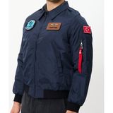 Crew Turk SYK_88L Yakalı Lacivert Kumas Pilot Montu - 3XL