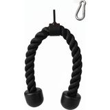 CrewSport 70 Cm 28mm Kalın Profesyonel Triceps Halatı - Rope Pushdown - Cable Egzersiz Aparatı - Siyah