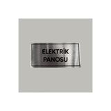 CRF Aluminyum Kapı İsimliği Elektrik Panosu Yazılı Arkası Yapışkanlı 10X20 CM