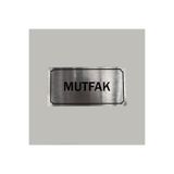 CRF Aluminyum Kapı İsimliği Mutfak Yazılı Arkası Yapışkanlı 10X20 CM