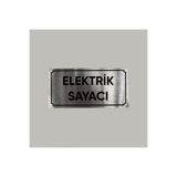 CRF Aluminyum Levha Elektrik Sayacı Yazılı Arkası Yapışkanlı 10X20 CM