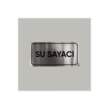 CRF Aluminyum Levha Su Sayacı Yazılı Arkası Yapışkanlı 10X20 CM