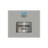 CRF Reklam Aluminyum Kapı İsimliği İstediğiniz Yazıyı Yazdırabilirsiniz Arkası Yapışkanlı 14X20 CM