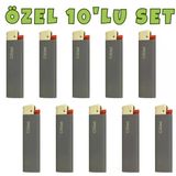 Cricket Cep Boy Taşlı Çakmak – Mum Alev 10’lu Set Gri Renk