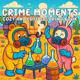 Crime Moments Cozy And Cute Coloring Book: Coloring Book for Adults Featuring 41 Illustrations comfy Animal Moments funny Scenes to color