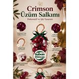Crimson Üzüm Salkımı Sabunu 250 gr, İpli Bitkisel Zeytinyağlı Sabun, Dekoratif Günlük El Yüz Vücut Temizliği - 1 Adet