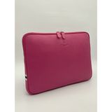Cripp Pembe Hakiki Deri Laptop Çantası - Koyu Pembe