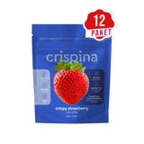 Crispina Daily Dondurularak Kurutulmuş Meyve Çilek Freeze Dried Çilek Meyve Cipsi Doğal Vegan Glutensiz 12'li