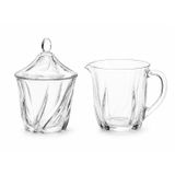Cristal Elixir Şeffaf Cam Sütlük ve Şekerlik Seti, 100 ml, 2'li