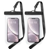 Criyar 1/2 Paket Su Geçirmez Telefon Kılıfı iPhone 17 16 15 Pro Max ve Galaxy S24+/S23 ile Uyumlu 7 inç Kordonlu Su Geçirmez Telefon Kılıfı, IPX8 Plaj Seyahatinde Olması Gerekenler, Plaj Temelleri