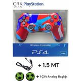 Crk Tech Playstation 4 Dualshock Yeni Nesil V2 Yenilenmiş Gamepad + 1.5 mt Şarj Kablo + 1 Çift Analog Başlığı - Çok Renkli
