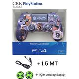 Crk Tech Playstation 4 Dualshock Yeni Nesil V2 Yenilenmiş Gamepad + 1.5 mt Şarj Kablo + 1 Çift Analog Başlığı - Siyah