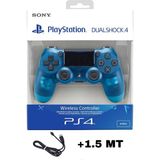 Crk Teknoloji Playstation Dualshock 4 Uyumlu V2 Ps4 Gamepad Yenilenmiş Oyun Kolu Pc + Ps4 ( 1.5mt Şarj Kablosu) - Mavi - Beyaz