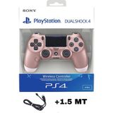Crk Teknoloji Playstation Dualshock 4 Uyumlu V2 Ps4 Gamepad Yenilenmiş Oyun Kolu Pc + Ps4 ( 1.5mt Şarj Kablosu) - Pembe - Mor