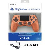 Crk Teknoloji Playstation Dualshock 4 V2 Uyumlu Ps4 Oyun Kolu Yenilenmiş Pc + Ps4 (1.5mt Şarj Kablosu) - Bakır
