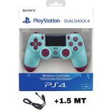 Crk Teknoloji Playstation Dualshock 4 V2 Uyumlu Ps4 Oyun Kolu Yenilenmiş Pc + Ps4 (1.5mt Şarj Kablosu) - Turkuaz