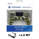 Crk Teknoloji Playstation Dualshock 4 V2 Uyumlu Ps4 Oyun Kolu Yenilenmiş Pc + Ps4 (1.5mt Şarj Kablosu) - Yeşil Kamuflaj