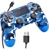 Crk Teknoloji Ps4 Bluetooth Controller V2 Uyumlu Oyun Kolu (Pc+Ps4) - Kamuflaj Mavi
