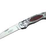 CRKT CR 0124 RD Kamp Çakı 20 cm - Metal Desenli Sap, Kılıflı, Kutulu