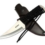 Crkt Scrub Fixed 2712 WY Kamp / Outdoor Bıçak 22,5cm - İpli Sap, Deri Kılıflı