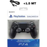 Crktech Playstation 4 Siyah Dualshock Yeni Nesil V2 Yenilenmiş Gamepad Joystıck + 1.mt Birlikte Şarj Kablosu
