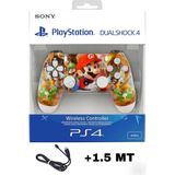 Crktech Playstation Dualshock 4 Uyumlu V2 Yenilenmiş Ps4 Oyun Kolu Desenli Pc + Ps4 ( 1.5mt Şarj Kablosu) - Çok Renkli