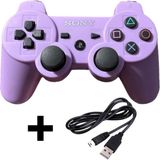 Crktech Ps3 Dualshock Gamepad Yeni Nesil Kol Controller Oyun Kolu Pc + Ps3 + 1.5 mt Şarj Kablosu - Pembe