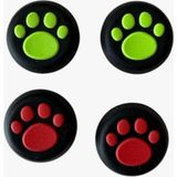Crktech Ps5 Ps4 Ps3 Xbox One S x Ns 2 Çift Analog Koruyucu Gamepad Silikon Başlık Desenli - Kırmızı - Yeşil