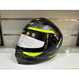 CRN Kask FS-867 Mat Grey/black/yellow Güneş Vizörlü - Siyah - Sarı