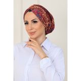 CROATE Premium Sandy Kumaş Drapeli Şal Desenli Dolgulu Dış Bone