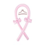 Croc 1290 Pembe Isısız Saç Şekillendirme Seti Saten Gece Bigudisi Saç Sosisi Pembe