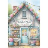 Crochet Shop Notebook: 6 x 9 College Ruled Journal | Watercolor Crochet Store Cover | 120-Page Paperback Notebook with Matte Finish for Crocheters & Yarn Lovers #5