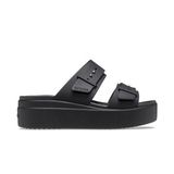 Crocs 207431-001 Black Brooklyn Buckle Low Wedge Kadın Terlik