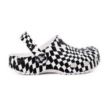 Crocs 210990-103 Siyah Beyaz Classic Warped Checker Çocuk Terlik