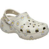Crocs 212668-1WY Classic Platform Floral Clog Kadın Sandalet - Bej