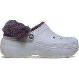 Crocs 212854-5BO Classic Platform Fuzz Lined Clog Frosted Grape Terlik