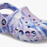 Crocs Baya Marbled Çocuk Clog Mor/Beyaz