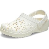 Crocs Bebek Classic Floral Cut Out Clog Terlik 33-34, 33-34, 210944-0WV, Krem, Üniseks bebek