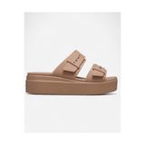 Crocs Brooklyn Buckle Low Wedge 207431-2Q9 Kahverengi Kadın Terlik