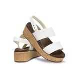 Crocs Brooklyn Cork Low Wedge Krem Kadın Sandalet