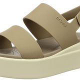Crocs Brooklyn Low Wedge 206453-2YI Haki Bej Kadın Sandalet