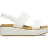 Crocs Brooklyn Low Wedge kadın sandaleti, Tebeşir Tan, 38 EU