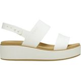 Crocs Brooklyn Matte Wrap Low Wedge 211802-00O Beyaz Kadın Terlik