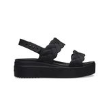 Crocs Brooklyn Woven Upper LW 209977-060 Siyah Kadın Sandalet