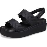 Crocs Brooklyn Woven Upper Lw Sandalet, 37/38 EU, 206453, Siyah, Kadın