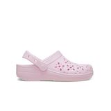 Crocs Classic Floral Cut Out Clog K 210943-6ZW Pink Milk Pembe Unisex Çocuk Terlik