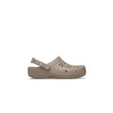 Crocs Classic Floral Cut Out Clog Kadın Terlik - Sütlü Kahve