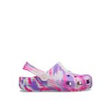 Crocs Classic Glow Marbled Clog T 210720-6TX Pink Crush Pembe Çok Renkli Çocuk Terlik