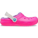 Crocs Classic Lined Clog K 207010-6TX Pink Crush Pembe Çok Renkli Çocuk Terlik